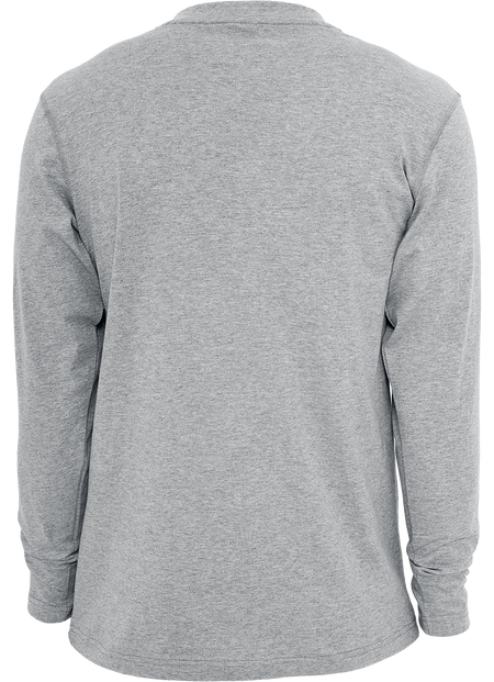 T-shirt manches longues  de Urban Classics - Basic Henley - M - pour Homme - gris - Urban Classics - View 2