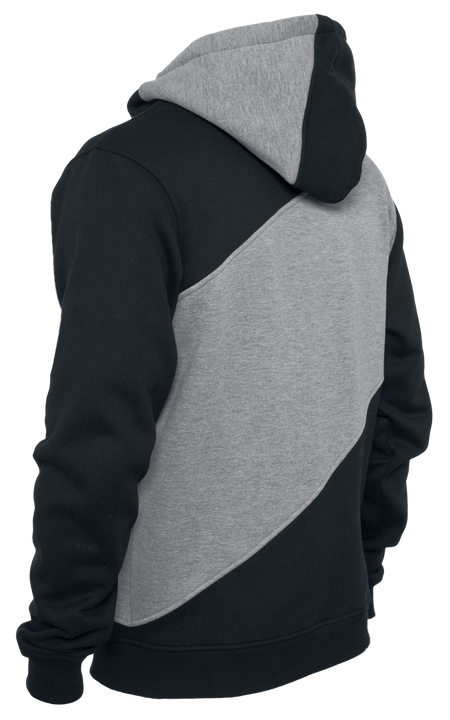 Sweat-shirt zippé à capuche  de Urban Classics - Sweat Zippé À Capuche Zig Zag - S à XXL - pour Homme - noir/gris/blanc - Urban Classics - View 2