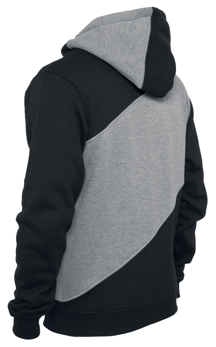 Sweat-shirt zippé à capuche  de Urban Classics - Sweat Zippé À Capuche Zig Zag - S à XXL - pour Homme - noir/gris/blanc - Urban Classics - View 2
