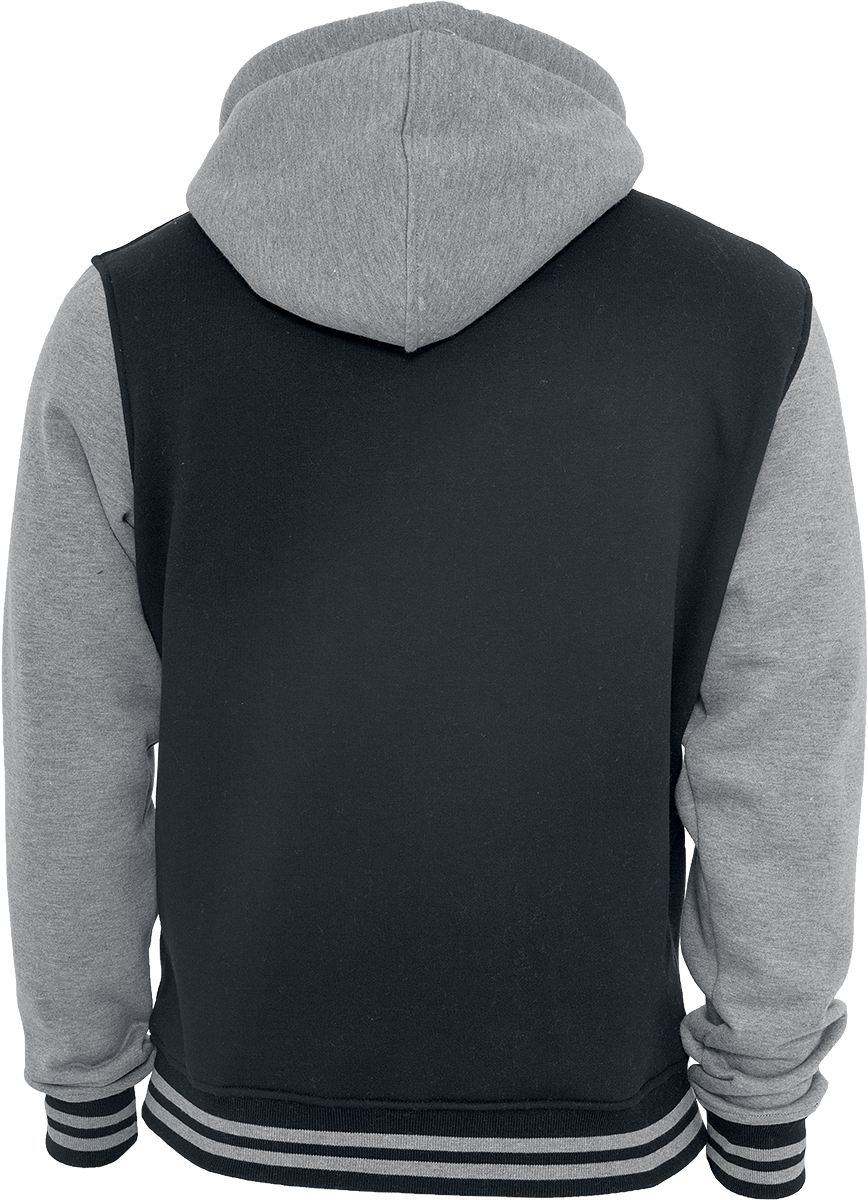 Sweat-shirt zippé à capuche  de Urban Classics - Sweat Zippé Bicolore - S à 5XL - pour Homme - noir/gris - Urban Classics - View 2
