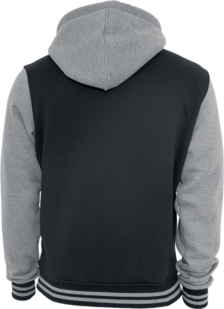 Sweat-shirt zippé à capuche  de Urban Classics - Sweat Zippé Bicolore - S à 5XL - pour Homme - noir/gris - Urban Classics - View 2