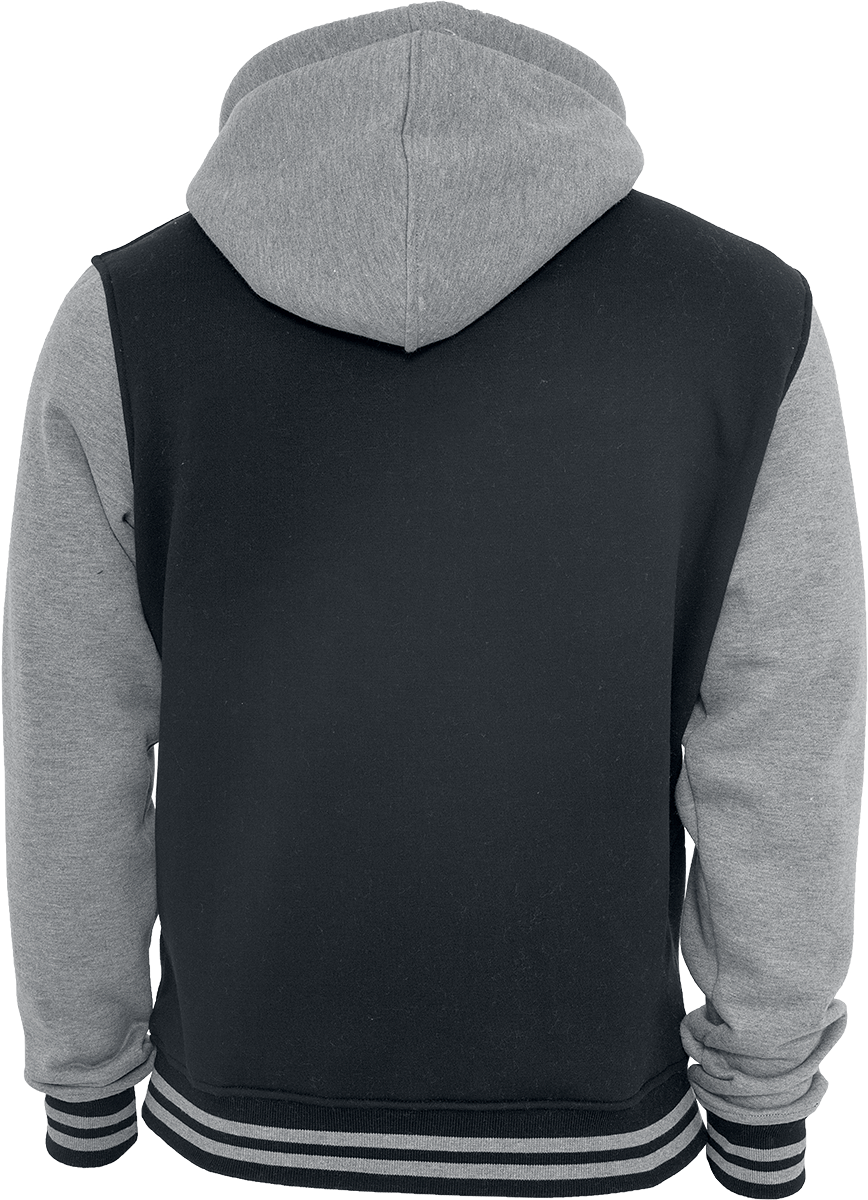 Sweat-shirt zippé à capuche  de Urban Classics - Sweat Zippé Bicolore - S à 5XL - pour Homme - noir/gris - Urban Classics - View 2
