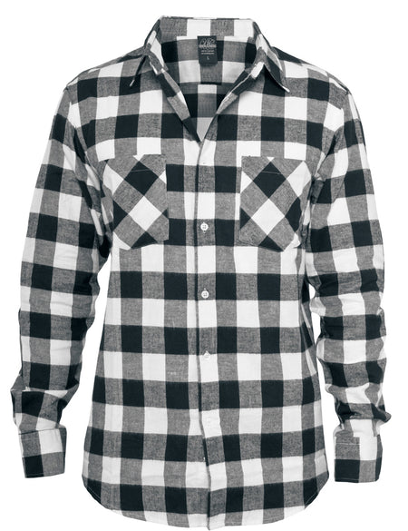 Chemise en flanelle  de Urban Classics - Chemise En Flanelle À Carreaux - S à 5XL - pour Homme - noir/blanc - Urban Classics