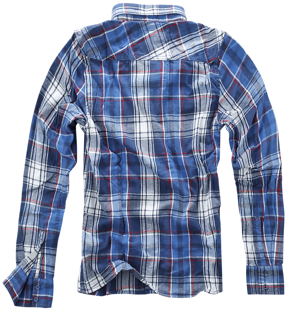Chemise manches longues  de Brandit - Chemise À Carreaux - S à XXL - pour Homme - bleu/rouge/blanc - Brandit - View 2