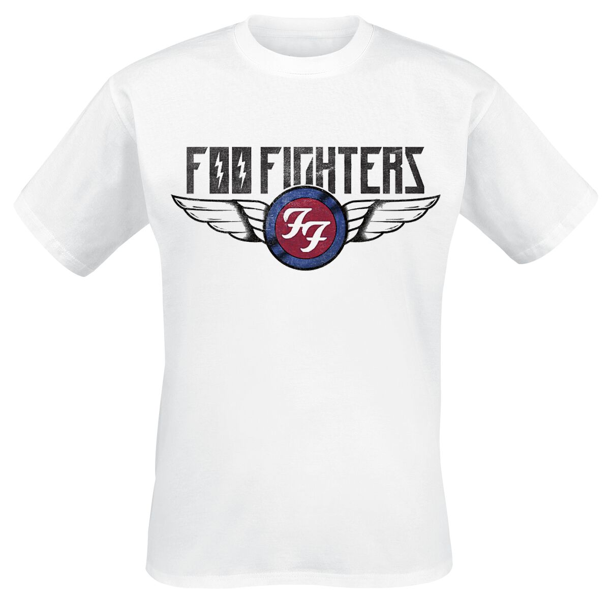 T-Shirt Manches courtes  de Foo Fighters - Flash Wings - S à XXL - pour Homme - blanc - Foo Fighters