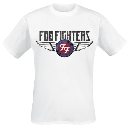 T-Shirt Manches courtes  de Foo Fighters - Flash Wings - S à XXL - pour Homme - blanc - Foo Fighters