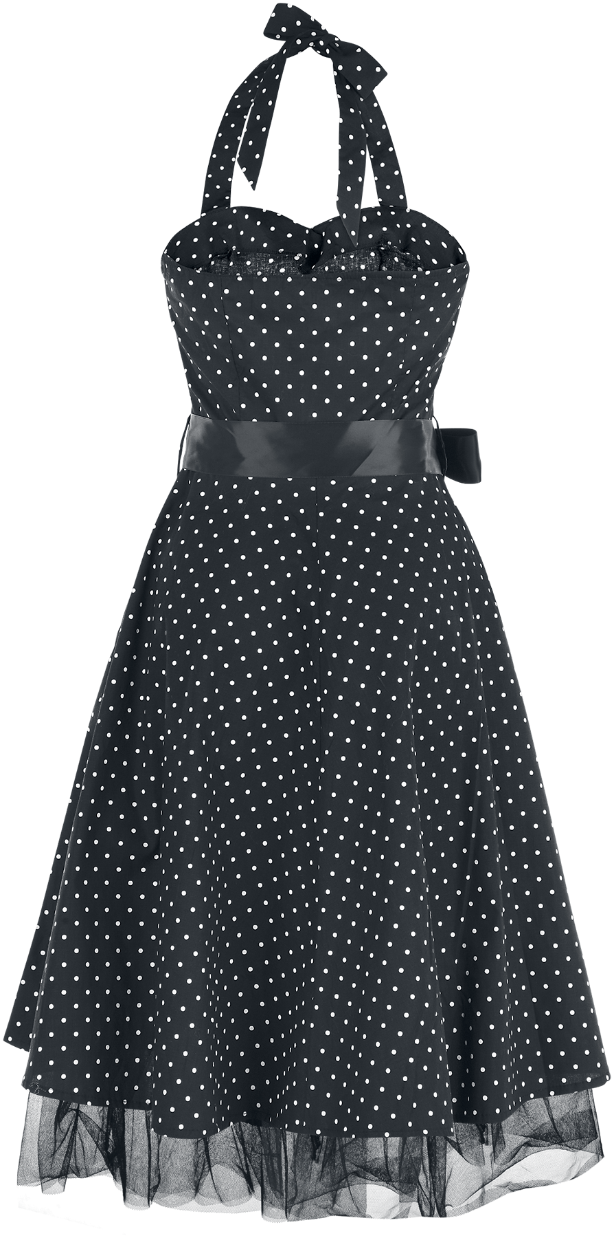 Robe mi-longue Rockabilly de H&R London - Robe Small Dot - S à 5XL - pour Femme - noir - H&R London - View 2