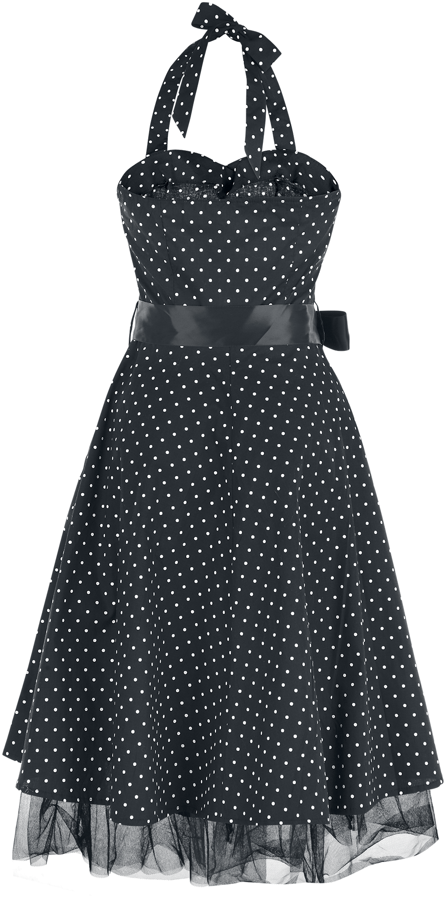 Robe mi-longue Rockabilly de H&R London - Robe Small Dot - S à 5XL - pour Femme - noir - H&R London - View 2