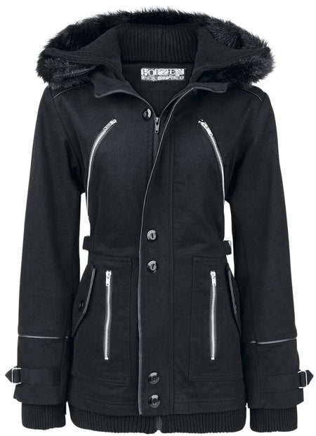 Veste d'hiver  de Poizen Industries - Manteau Chase - S à XL - pour Femme - noir - Poizen Industries