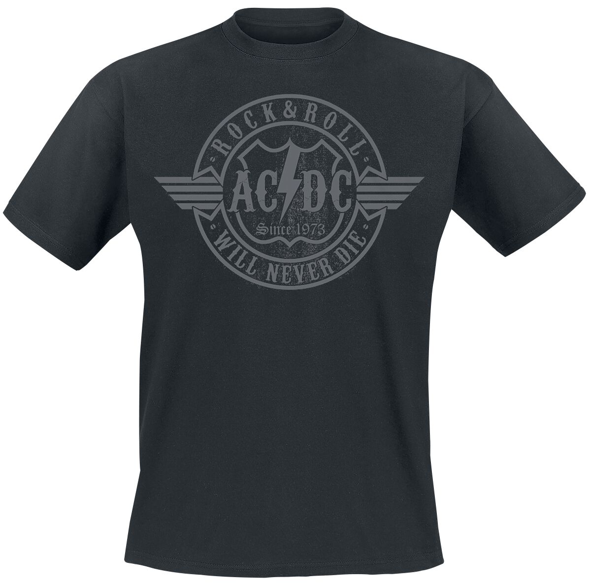 T-Shirt Manches courtes  de AC/DC - Rock & Roll - Will Never Die - M à 4XL - pour Homme - noir - AC/DC