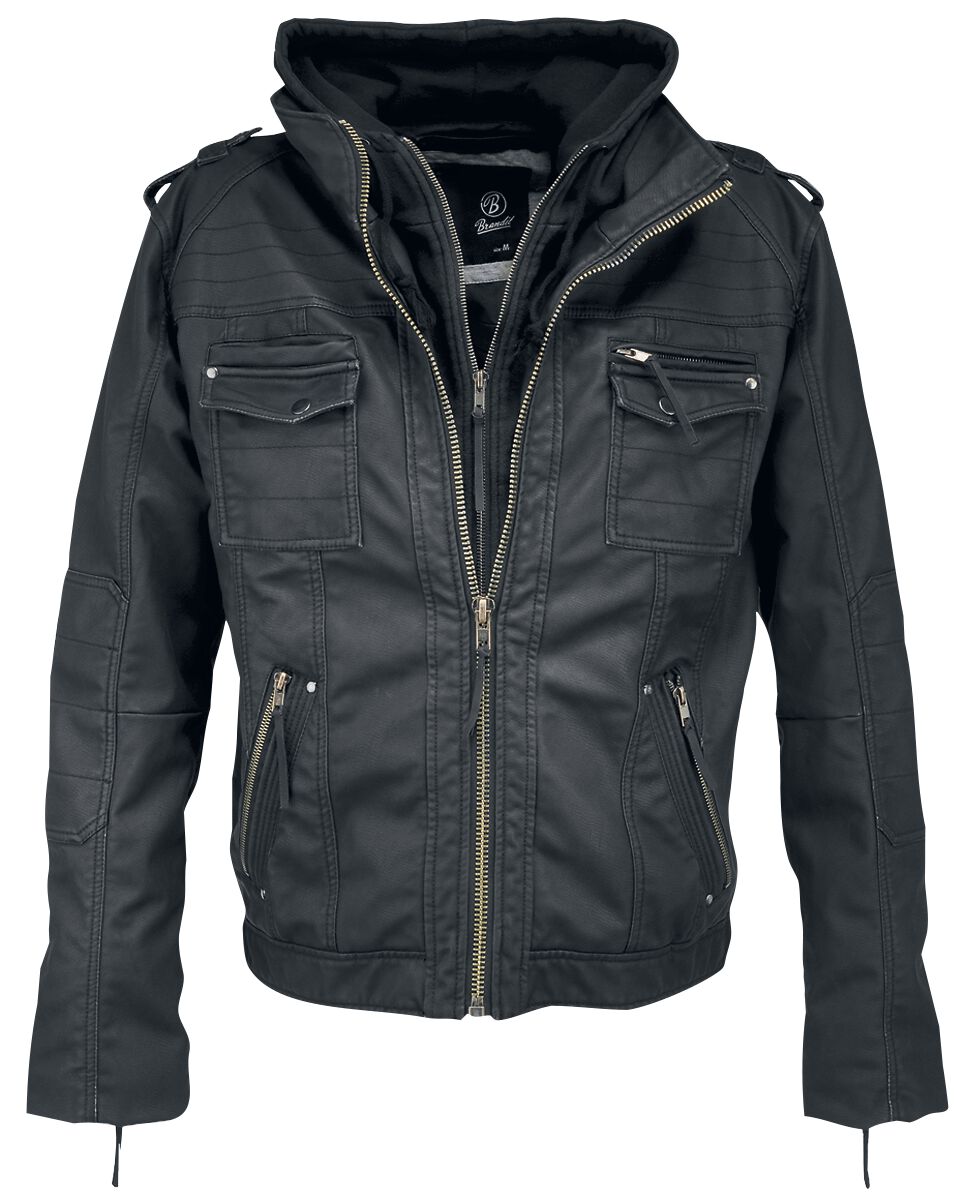 Veste en imitation cuir  de Brandit - Black Rock - S à XXL - pour Homme - noir - Brandit