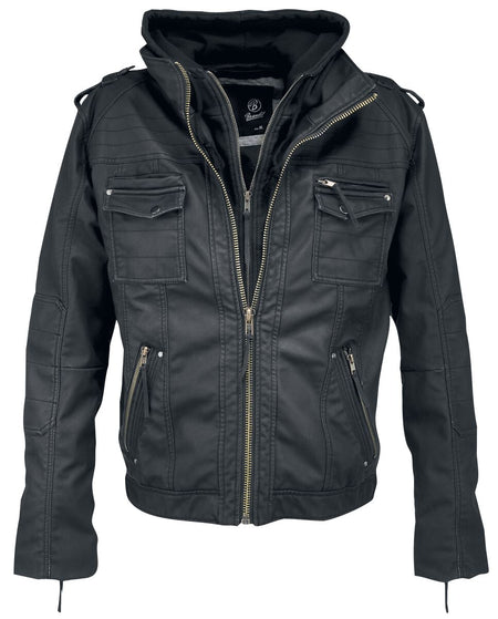 Veste en imitation cuir  de Brandit - Black Rock - S à XXL - pour Homme - noir - Brandit