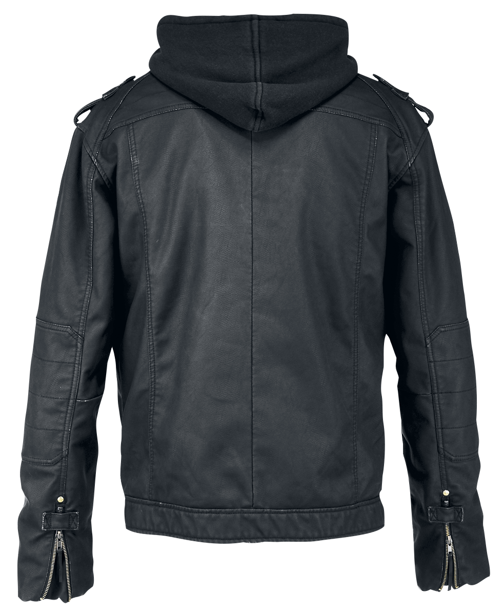 Veste en imitation cuir  de Brandit - Black Rock - S à XXL - pour Homme - noir - Brandit - View 2