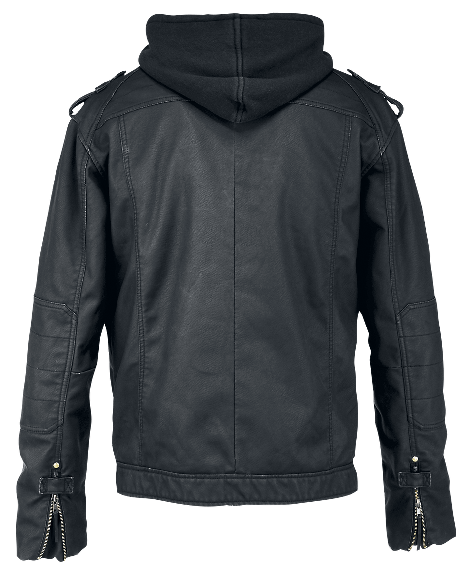 Veste en imitation cuir  de Brandit - Black Rock - S à XXL - pour Homme - noir - Brandit - View 2