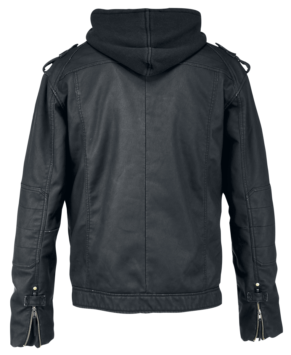 Veste en imitation cuir  de Brandit - Black Rock - S à XXL - pour Homme - noir - Brandit - View 2