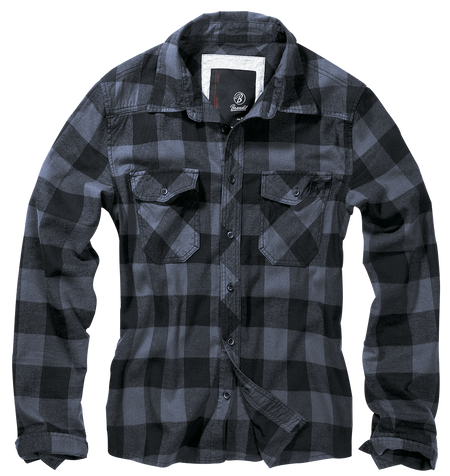 Chemise en flanelle  de Brandit - Chemise À Carreaux - S à 7XL - pour Homme - noir/gris - Brandit - View 2