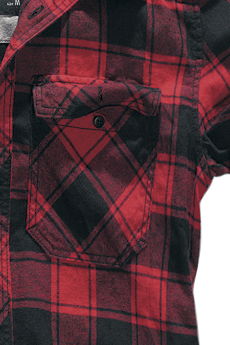 Chemise en flanelle  de Brandit - Chemise À Carreaux - S à 7XL - pour Homme - rouge/noir - Brandit - View 2