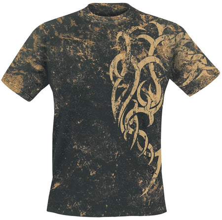 T-Shirt Manches courtes  de Outer Vision - Marble Tattoo - S à 3XL - pour Homme - noir - Outer Vision