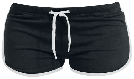 Short Sexy  de Urban Classics - Short De Sport - XS à XL - pour Femme - noir/blanc - Urban Classics - View 2