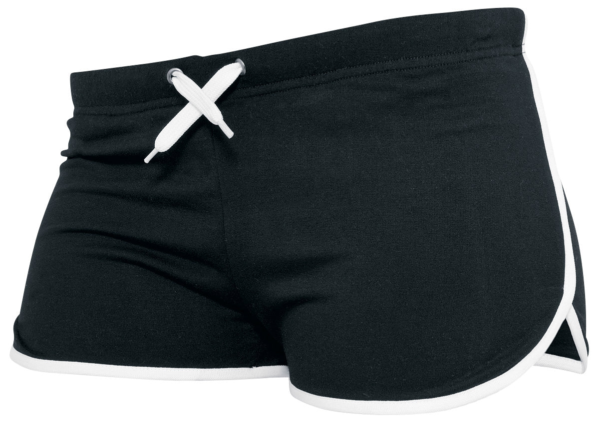 Short Sexy  de Urban Classics - Short De Sport - XS à XL - pour Femme - noir/blanc - Urban Classics