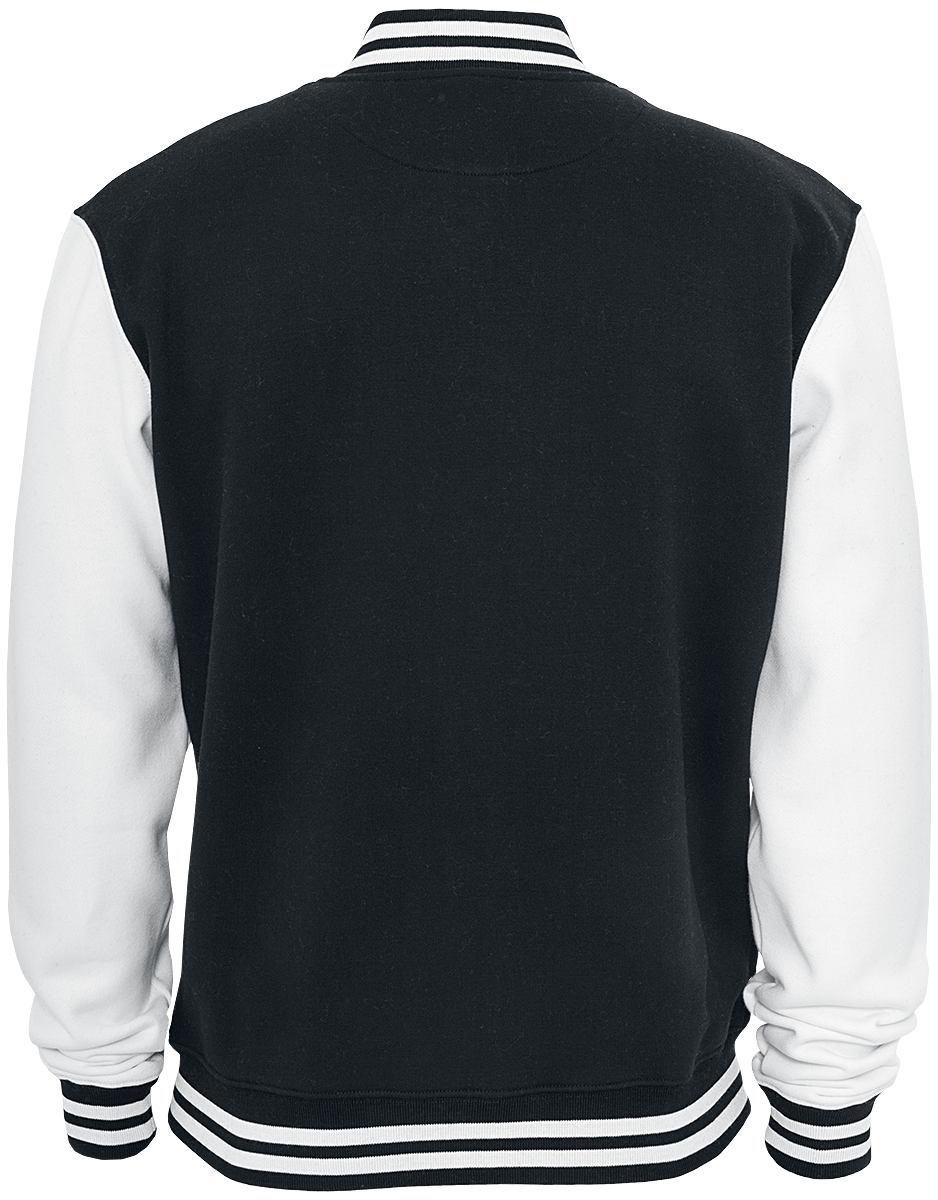 Veste Varsity Rockabilly de Urban Classics - Veste Américaine Bicolore - S à XXL - pour Homme - noir/blanc - Urban Classics - View 2