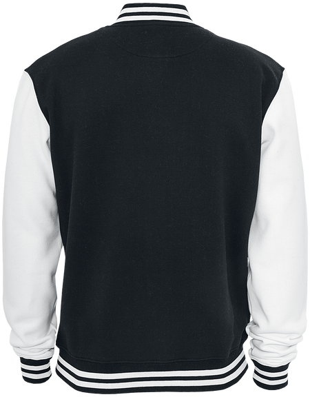 Veste Varsity Rockabilly de Urban Classics - Veste Américaine Bicolore - S à XXL - pour Homme - noir/blanc - Urban Classics - View 2