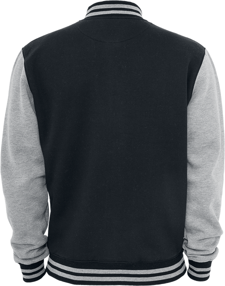 Veste Varsity Rockabilly de Urban Classics - Veste Américaine Bicolore - S à 3XL - pour Homme - noir/gris - Urban Classics - View 2