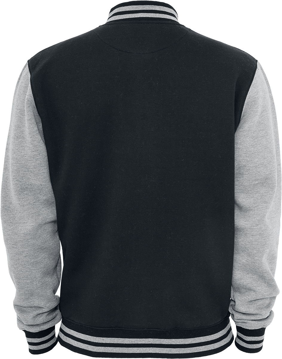 Veste Varsity Rockabilly de Urban Classics - Veste Américaine Bicolore - S à 3XL - pour Homme - noir/gris - Urban Classics - View 2