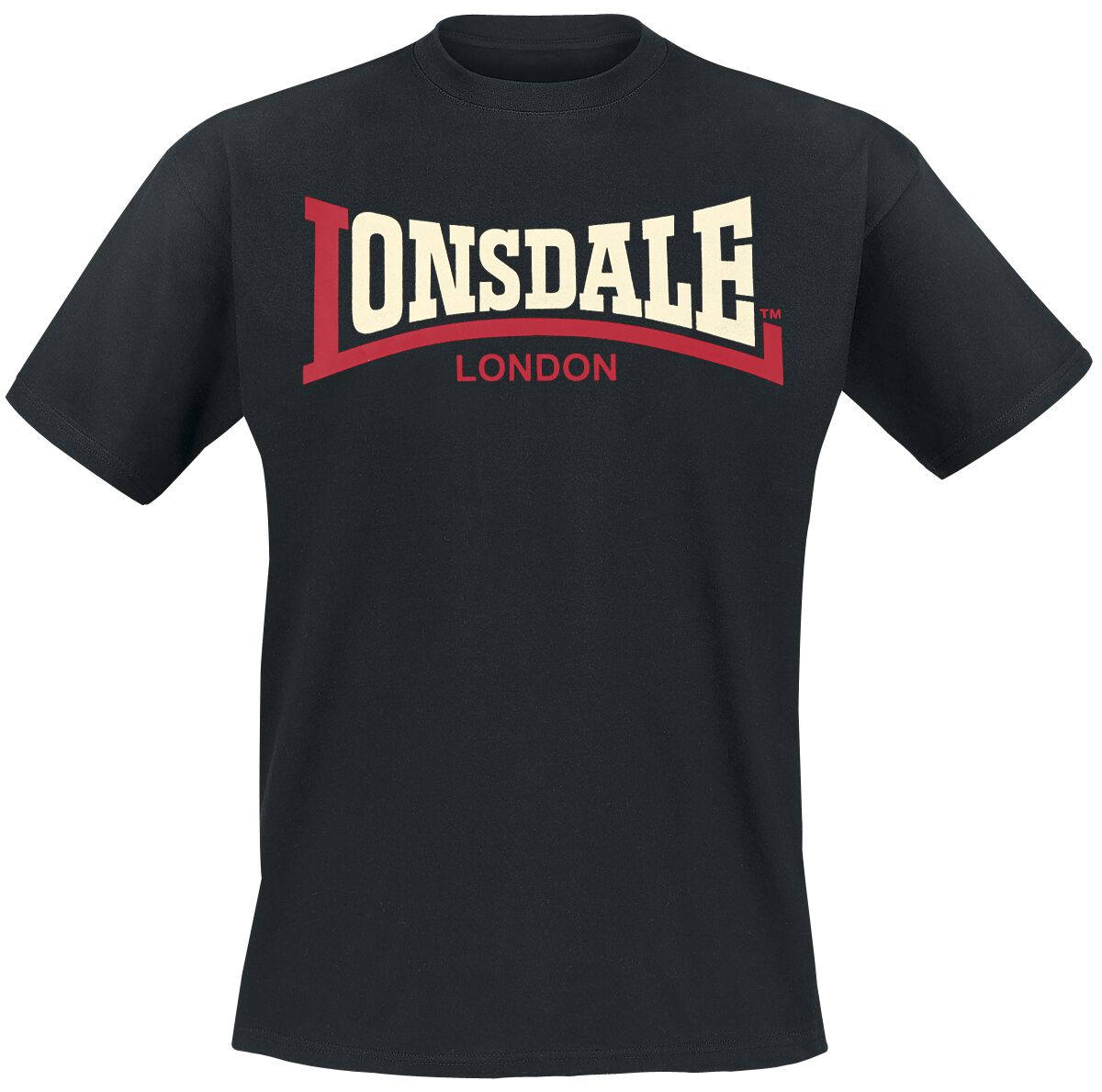 T-Shirt Manches courtes  de Lonsdale London - Two Tone - M à 3XL - pour Homme - noir - Lonsdale London