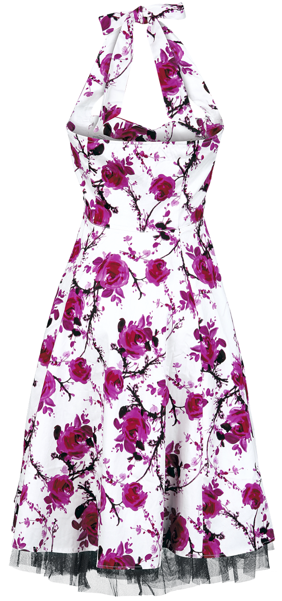 Robe mi-longue Rockabilly de H&R London - Robe Pink Floral - XS à 3XL - pour Femme - blanc/rose - H&R London - View 2