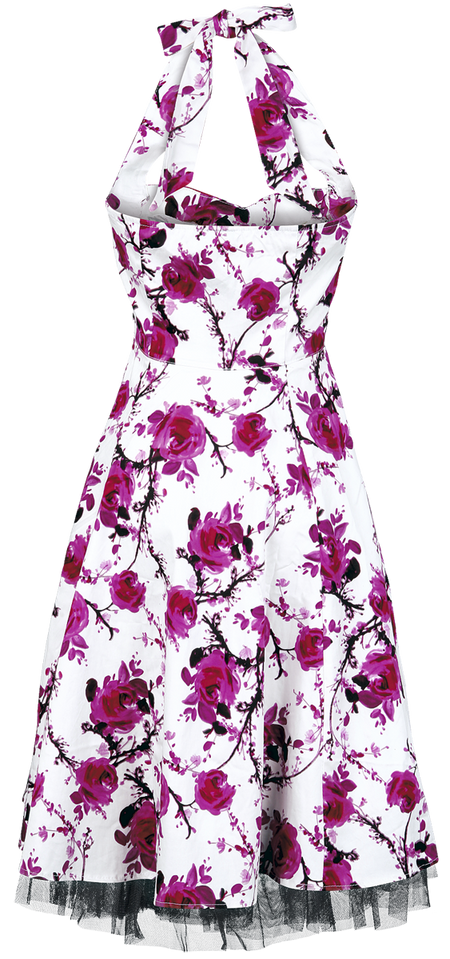 Robe mi-longue Rockabilly de H&R London - Robe Pink Floral - XS à 3XL - pour Femme - blanc/rose - H&R London - View 2