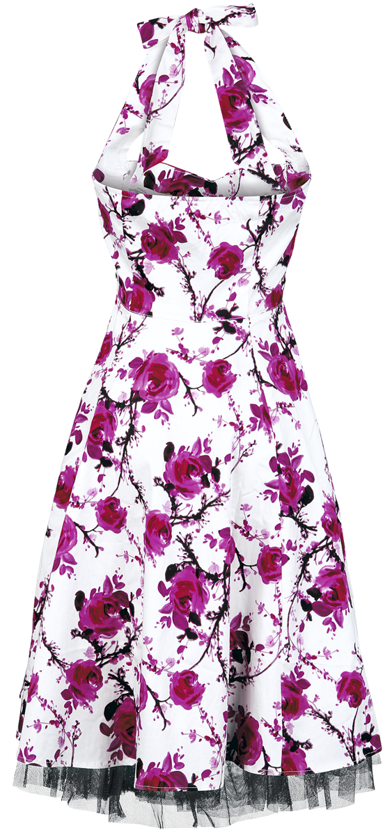 Robe mi-longue Rockabilly de H&R London - Robe Pink Floral - XS à 3XL - pour Femme - blanc/rose - H&R London - View 2