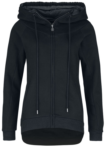 Sweat-shirt zippé à capuche  de RED by EMP - Veste Longue Zippée - S à 5XL - pour Femme - noir - RED by EMP