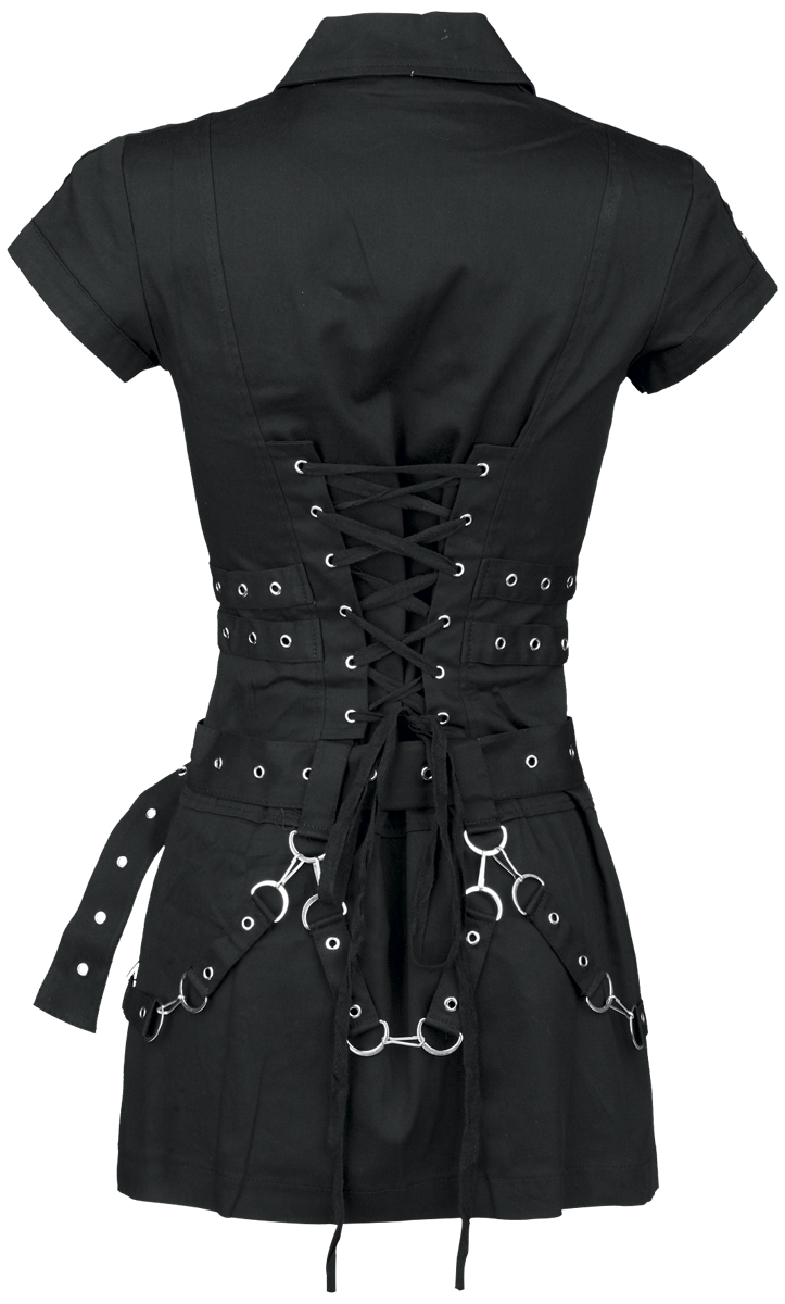 Robe courte Gothic de H&R London - Robe zippée noire - XS à 3XL - pour Femme - noir - H&R London - View 2