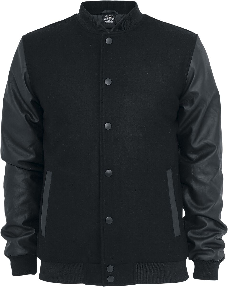 Veste Varsity  de Urban Classics - Oldschool - L à XXL - pour Homme - noir - Urban Classics