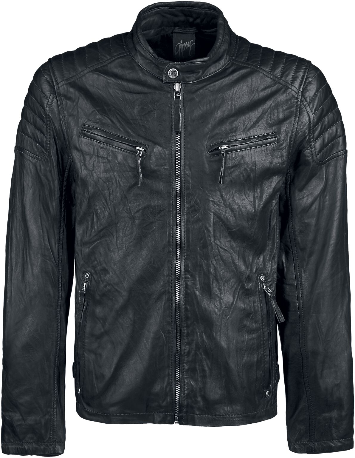 Veste en cuir  de Gipsy - Chester - S à 5XL - pour Homme - noir - gipsy