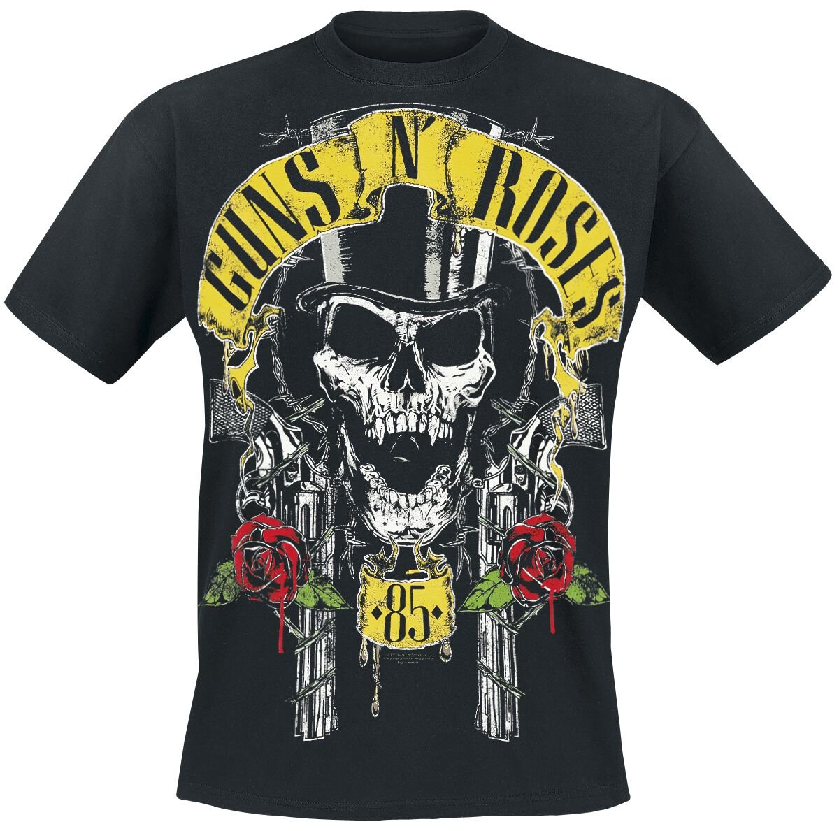 T-Shirt Manches courtes  de Guns N' Roses - Chapeau Haut De Forme - S à 5XL - pour Unisexe - noir - Guns N' Roses