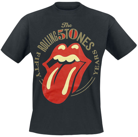 T-Shirt Manches courtes  de The Rolling Stones - 50 Years - M à 3XL - pour Homme - noir - The Rolling Stones