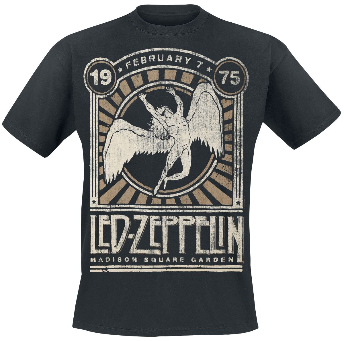 T-Shirt Manches courtes  de Led Zeppelin - Madison Square Garden 1975 - S à 4XL - pour Unisexe - noir - Led Zeppelin