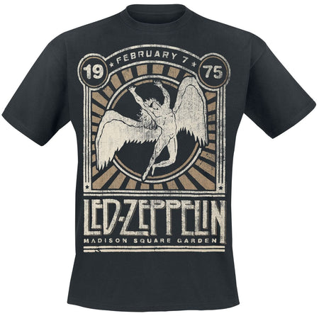 T-Shirt Manches courtes  de Led Zeppelin - Madison Square Garden 1975 - S à 4XL - pour Unisexe - noir - Led Zeppelin