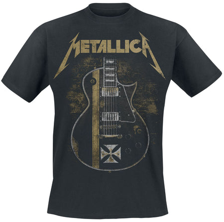 T-Shirt Manches courtes  de Metallica - Hetfield Iron Cross Guitar - S à 5XL - pour Unisexe - noir - metallica