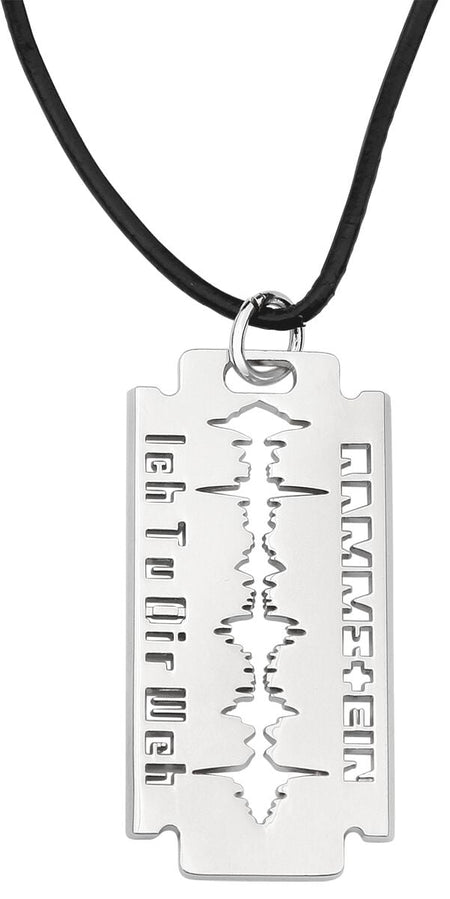 Pendentif  de Rammstein - Lame de rasoir « Ich Tu Dir Weh » - pour Unisexe - couleur argent - Rammstein