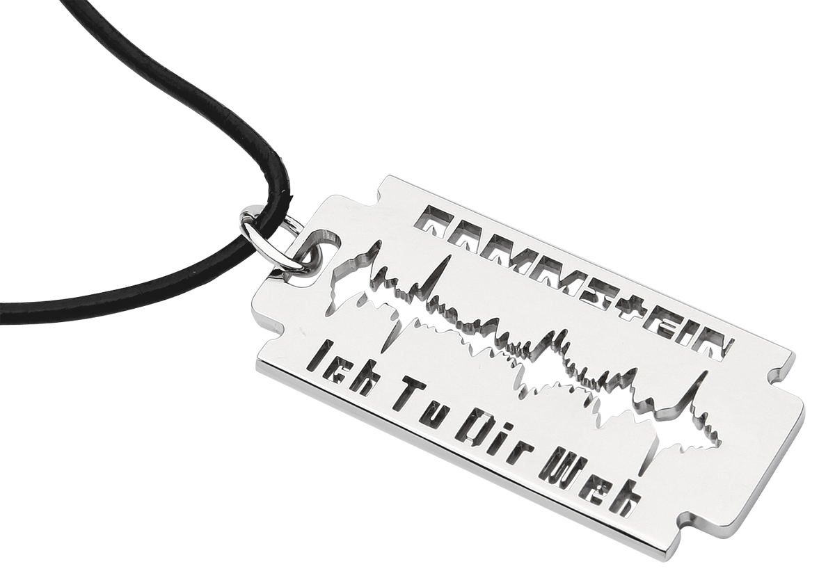 Pendentif  de Rammstein - Lame de rasoir « Ich Tu Dir Weh » - pour Unisexe - couleur argent - Rammstein - View 2