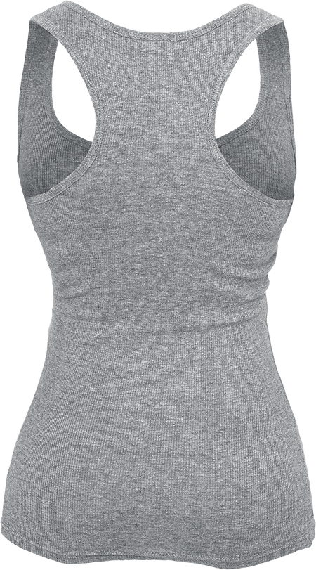 Top  de Urban Classics - Ladies Débardeur Button - XS à 5XL - pour Femme - gris - Urban Classics - View 2