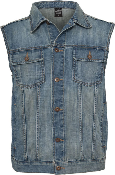 Veste  de Urban Classics - Denim Sans Manches - S à 5XL - pour Homme - bleu clair - Urban Classics