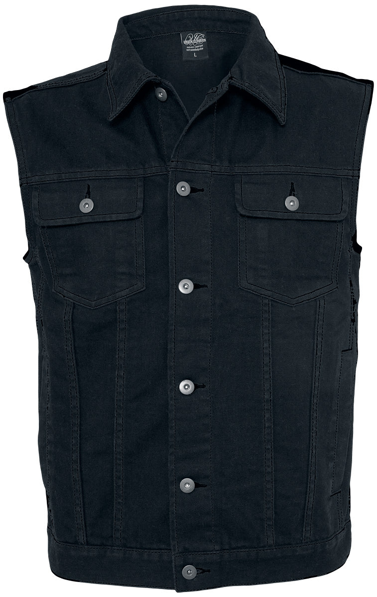 Veste  de Urban Classics - Denim Sans Manches - S à 5XL - pour Homme - noir - Urban Classics