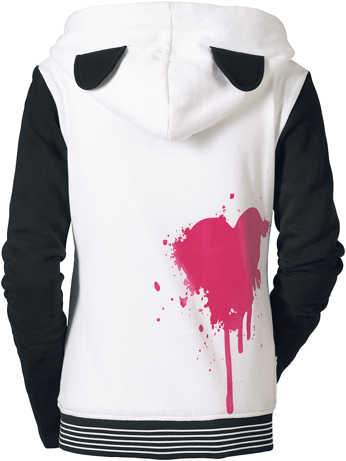 Sweat-shirt zippé à capuche  de Killer Panda - Sweat À Capuche Mase - S à XL - pour Femme - blanc/noir - Killer Panda - View 2