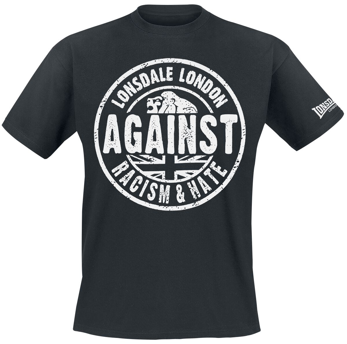 T-Shirt Manches courtes  de Lonsdale London - Against Racism - S à 3XL - pour Homme - noir - Lonsdale London