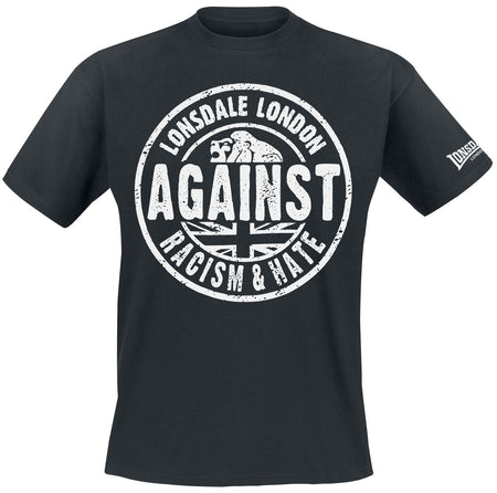 T-Shirt Manches courtes  de Lonsdale London - Against Racism - S à 3XL - pour Homme - noir - Lonsdale London