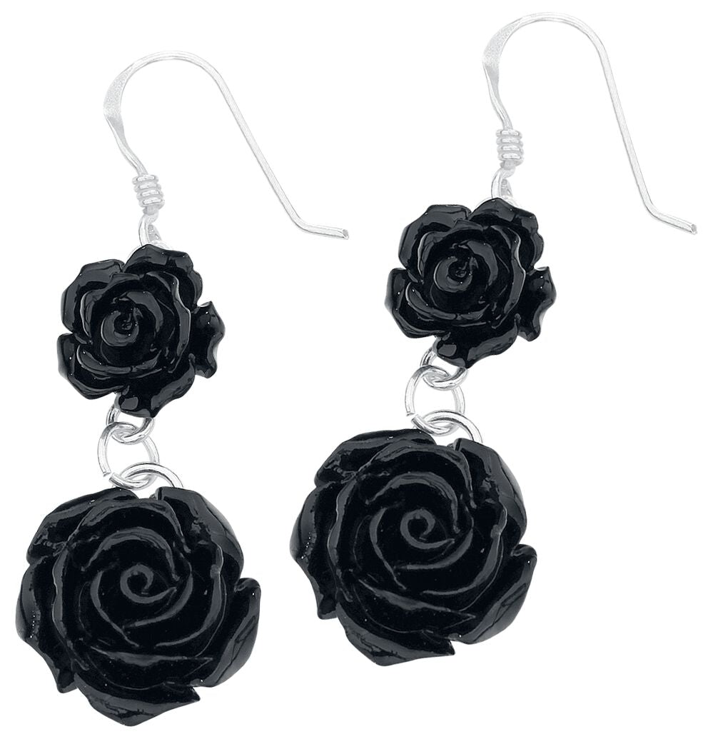 Boucles d'oreilles Gothic de etNox - Black Roses - pour Femme - standard - etNox